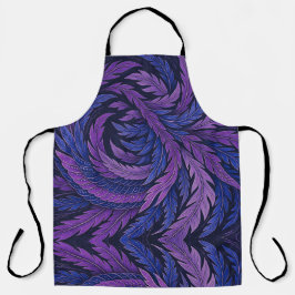 Hokusai Phoenix Apron | Purple　Japanese Art Feathe Schort