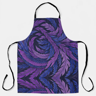 Hokusai Phoenix Apron | Purple　Japanese Art Feathe Schort