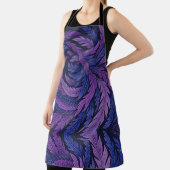 Hokusai Phoenix Apron | Purple　Japanese Art Feathe Schort (Insitu)