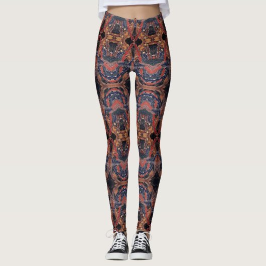 Hokusai Phoenix Leggings – Japanese Art Inspired (Devant)