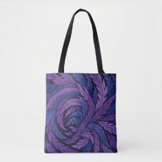 Hokusai Phoenix Tote Purple Feather Japan Art Draagtas