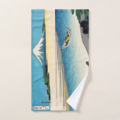 Hokusai - rivière Tama dans la province de Musashi (Serviette à main)