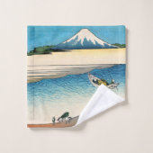 Hokusai - rivière Tama dans la province de Musashi (Gant de toilette)