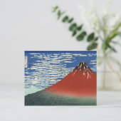 Hokusai South Wind Clear Sky Red Fuji Briefkaart (Staand voorkant)