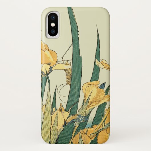 Hokusai sprinkhaan en iris Japan Case-Mate iPhone Case (Achterkant)