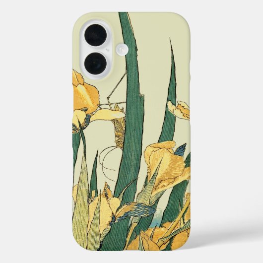 Hokusai sprinkhaan en iris Japan Case-Mate iPhone Case (Achterkant)