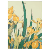 Hokusai sprinkhaan en iris Japan Klembord (Achterkant)