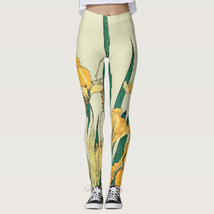 Hokusai sprinkhaan en iris Japan Leggings