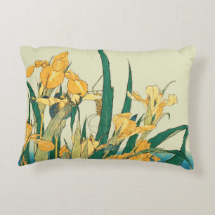 Hokusai Sprinkhaan Iris Vintage Print: Japans Accent Kussen