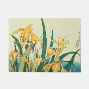 Hokusai Sprinkhaan Iris Vintage Print: Japans Deurmat