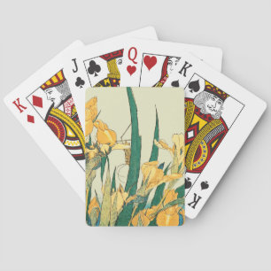 Hokusai Sprinkhaan Iris Vintage Print: Japans Pokerkaarten