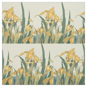 Hokusai Sprinkhaan Iris Vintage Print: Japans Stof