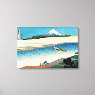Hokusai - Tama rivier in de provincie Musashi Canvas Afdruk