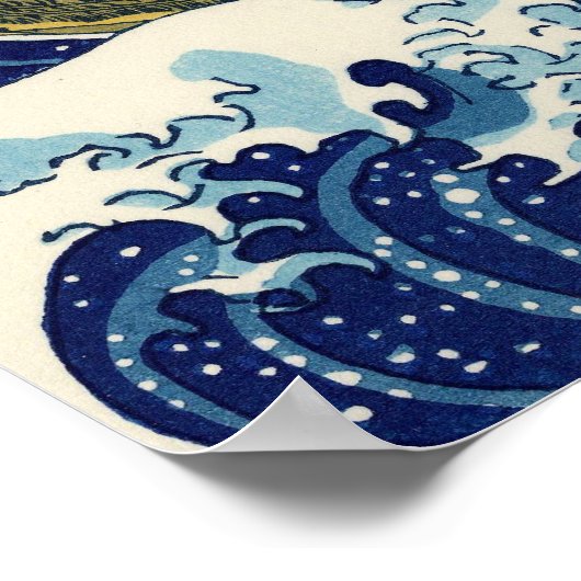 Hokusai The Great Wave Poster (Hoek)