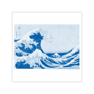  HOKUSAI UKIYO PRINT RUBBER STEMP  ZELFINKTENDE STEMPEL