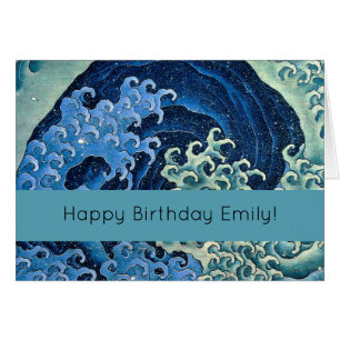 Hokusai Vague féminine Océan Vintage