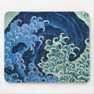 Hokusai Vrouwelijke Golf Japan Vintage Oceaan Muismat