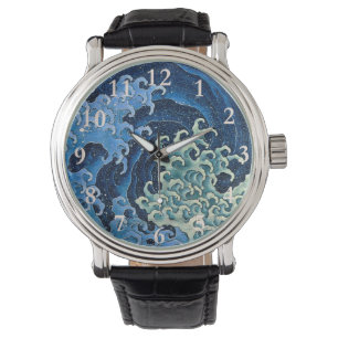 Hokusai Vrouwelijke Golf  Oceaan Horloge