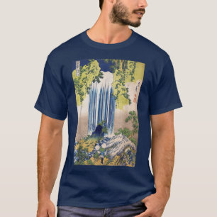 Hokusai Waterfall 1800 Japanse kunst T-shirt