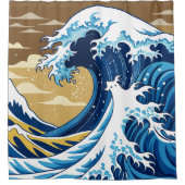 Hokusai Wave Douche rideau (Devant)