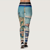 HOKUSAI WOODBLOCK IMPRIMER Leggings IMPRIMÉS (Dos)