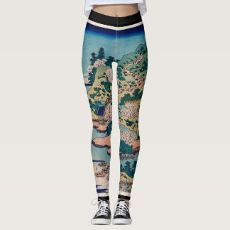 HOKUSAI WOODBLOCK IMPRIMER Leggings IMPRIMÉS