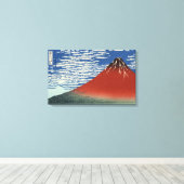Hokusai Zuid Wind Clear Sky Red Fuji Canvas (Insitu (Houten vloer))