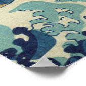 Hokusai's De Grote Golf van Kanagawa Poster (Hoek)