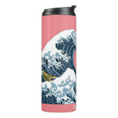 Hokusai's Grote Golf van Kanagawa Thermosbeker (Gedraaid links)