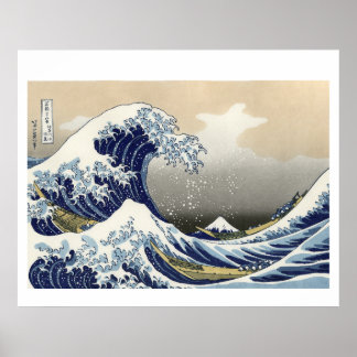 Hokusai's The Great Wave bij Kanagawa (1760-1849)  Poster