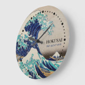 Hokusai's The Great Wave Wall Horloge (Angle)