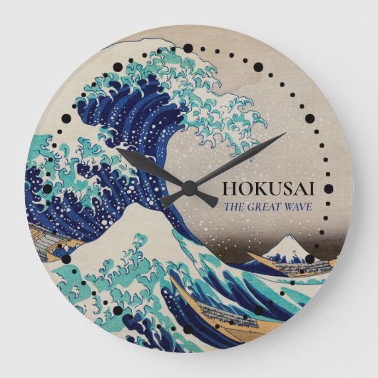 Hokusai's The Great Wave Wall Horloge (Recto)