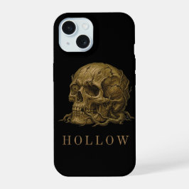HOL | Houten Reliek Schedel Esthetiek iPhone 15 Hoesje