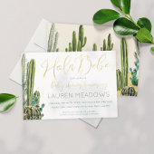 Hola Baby Boho Cactus Baby shower Invitation