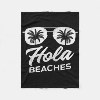 Hola Beaches Funny Strand Vakantie Mannen Vrouwen Fleece Deken