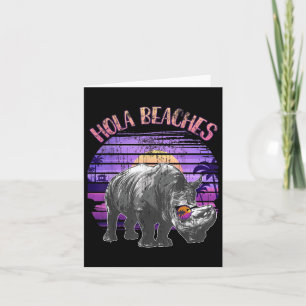Hola Beaches Rhino Lover Vakantie Mode Uitje Zomer Kaart