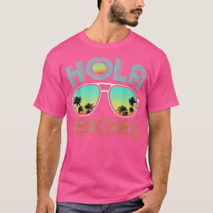 Hola bereikt zonneglazen palm met ruitvormige trop t-shirt