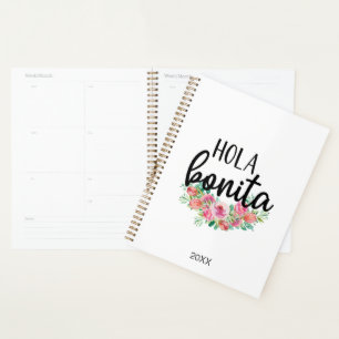 Hola Bonita Rose espagnol Typographie chic moderne