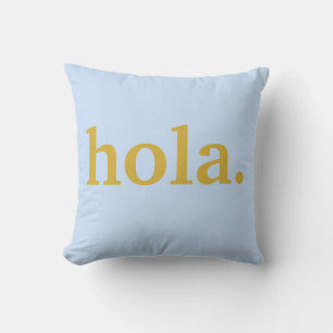 Hola Gold Script & Blue Kussen