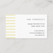 Hola hello, intérprete traductor profesor idiomas visitekaartje (Achterkant)