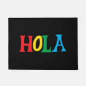 Hola in kleurrijk typografisch ontwerp deurmat (Voorkant)