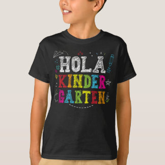 Hola kleuterschool Spaans terug naar school studen T-shirt