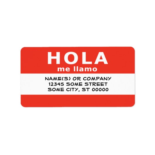 hola me llamo etiket (Voorkant)