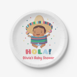 Hola Mexicaanse Feest Jongen Baby Shower Benodigdh Papieren Bordje