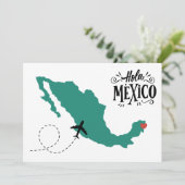 Hola Mexico Photo Wedding Save the Date (Staand voorkant)