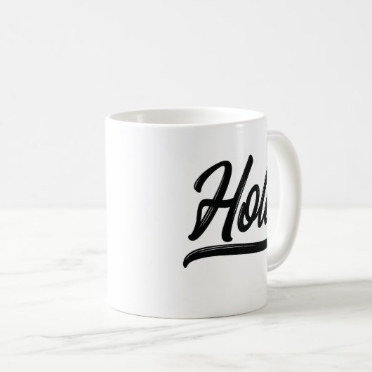 Hola Script (zwart) Koffiemok (Voorkant rechts)