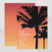 Hola Stranden Bachelorette Feest Kaart (Voorkant / Achterkant)