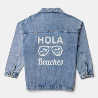 Hola Stranden Zonnebril Strand Vakantie Zomerreis Denim Jacket