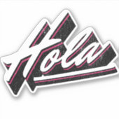 Hola tekstontwerp sticker (Voorkant)
