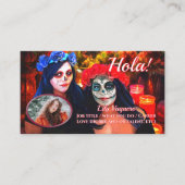 Hola Vallarta Catrinas 1718 QR Code Belkaart Visitekaartje (Voorkant)